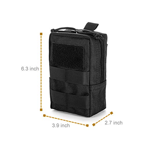 Upgraded Sports Water Bottles Pouch Bag, Tactical Drawstring Molle Water Bottle Holder Tactical Pouches, Travel Mesh Water Bottle Bag Tactical Hydration Carrier - color: BLACK_WaterPouch-Small Pouch