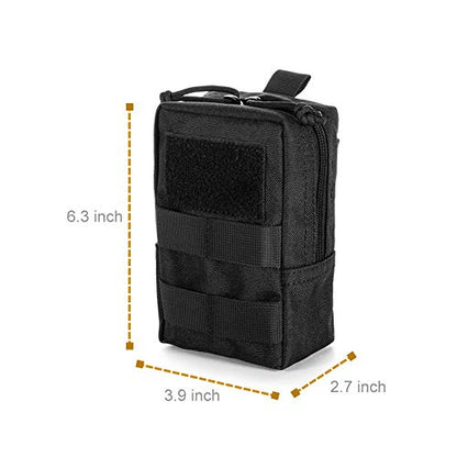 Upgraded Sports Water Bottles Pouch Bag, Tactical Drawstring Molle Water Bottle Holder Tactical Pouches, Travel Mesh Water Bottle Bag Tactical Hydration Carrier - color: BLACK_WaterPouch-Small Pouch