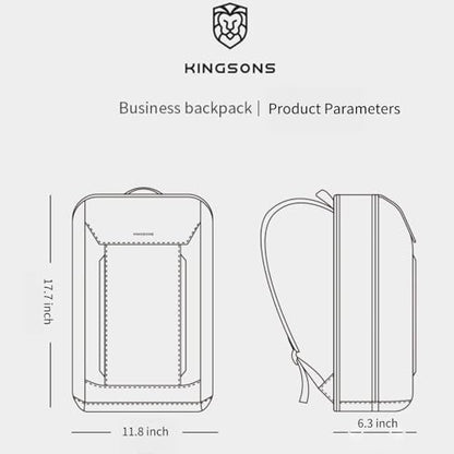 Kingsons 15.6 Inch Laptop Compartment Backpack for Men,Waterproof Slim Durable Business Backpack for Work，Travel (KS25054-Dark Blue-US-1) - color: Ks25054-dark Blue-us-1