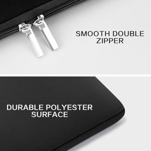 RAINYEAR 13 Inch Laptop Sleeve Compatible with 13.3" MacBook Air/Pro M1 M2 M3 M4 M5 A3449 A3240 A3113 A2681 A2338 Case Cover Bag with Front Pocket Accessories Pouch (Black) - color: Black, size: 13"