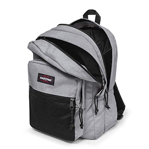 EASTPAK Pinnacle – 38L Everyday Backpack with Dual Compartments, Organizer Front Pocket, Quilted Back Panel & Shaped Shoulder Straps, Sunday Grey - color: Sunday Grey