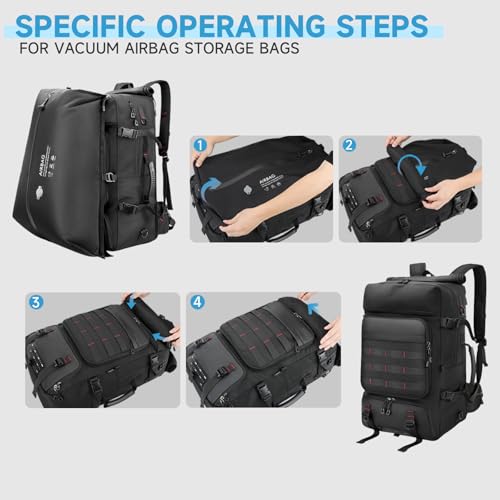 SWICKY Carry On Travel Backpack for Men, Flight Approved 50L Convertible Backpack Duffel Bag with Shoe Compartment & Wet Pocket, Expandable 17.3 Inch Laptop Backpack for Weekender Travel Gym Camping - color: 82525(black-fits 17.3 Inch Laptop)