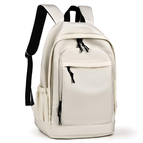 GAEKEAO Classical Basic Travel Backpack for Women Men,Casual Lightweight Bookbag Cute Daypack for College Work Everyday Beige - color: B02 Beige