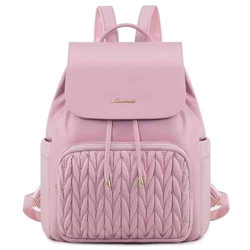 LOVEVOOK Mini Backpack for Women,Small Backpack Purse for Travel Work Cute Backpack Daypack With Anti-theft Pocket Mini Bag for Daily College Shopping - color: Pink-1, size: 13 inch
