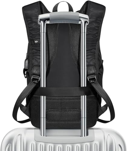 Tzowla 40 Liter Anti Theft Backpack with Giant Tumbler Holder Pocket and Lock,17.3 Inch Laptop Backpack - color: A-black, size: 40 l 17.3 inch
