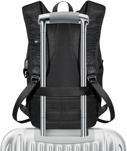 Tzowla 40 Liter Anti Theft Backpack with Giant Tumbler Holder Pocket and Lock,17.3 Inch Laptop Backpack - color: A-black, size: 40 l 17.3 inch