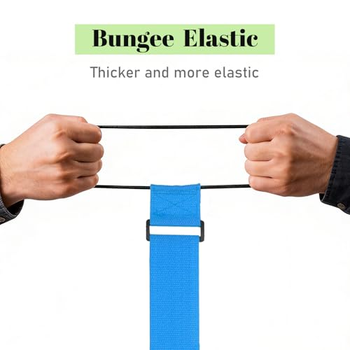 Multi Use Strong Adjustable Luggage Connector Straps for Suitcases,3 Pack Flexible Luggage Accessories Elastic Fastening Bag Strap (Blue-3Pcs) - color: Blue-3Pcs