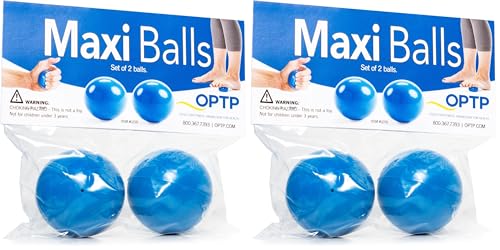 OPTP Maxi Balls Self-Massage Ball Set for Therapy and Strength Exercises, Hand and Foot Roller to Relieve Tension and Rehydrate Connective Tissue (Pack of 2) - size: 2 Count (Pack of 2)