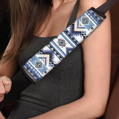 Dreaweet Aztec Car Accessories Southwest Native American Indian Ethnic Tribal Geometric Pattern Car Seat Belt Covers 2 Pcs Seat Shoulder Pads Soft Seatbelt Covers for Women - color: Aztec Navajo