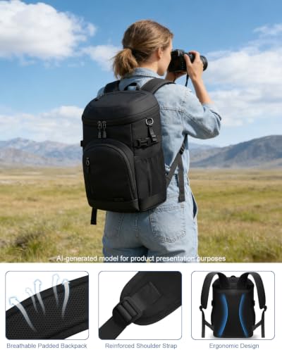 Cooler Backpack Insulated Leakproof Soft Cooler Bag Ice Chest for Women - color: Black, size: 30 Cans