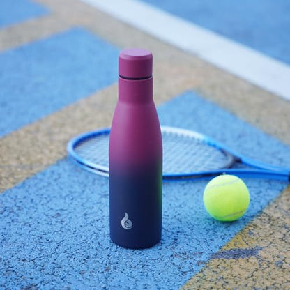 BJPKPK 25 oz Insulated Stainless Steel Water Bottle, Metal Sports Flask - color: Cherry, size: 25 Ounces
