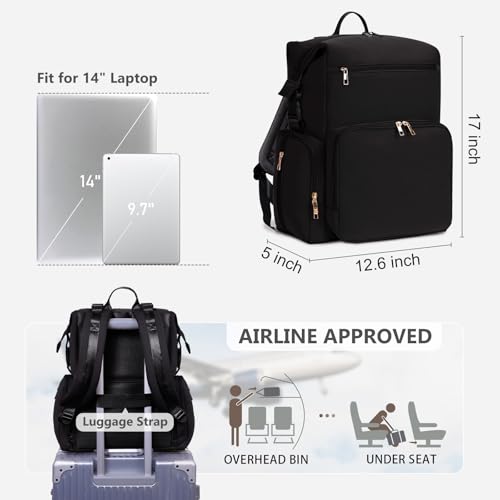 CEI-CEI Neoprene Diaper Bag Backpack Large Newborn Baby Maternity Bags Waterproof Travel Backpack for Mom Dad with Insulated Pockets,Changing Pad - color: Black