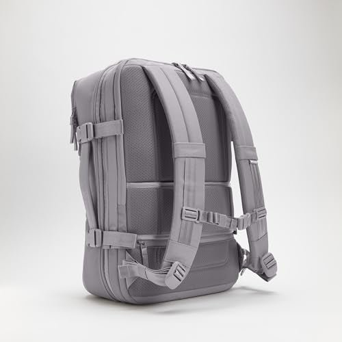 Incase A.R.C. Travel Backpack 38L – Expandable Carry On Luggage, Fits up to 17" Laptop – Butterfly Opening, Quick Access Pocket, Shoe Storage – Airplane Travel Essentials, Weekend Bag – Grey - color: Grey