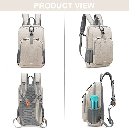 G4Free Mini 10L Hiking Daypack Small Hiking Backpack Cycling Compact Shoulder Backpack Outdoor for Men Women - color: Ivory