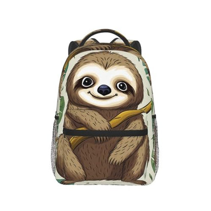 Travel Backpack Adorable Sloth Carry on Backpack Lightweight Business 15.6inch Laptop Backpack for Men Women - color: Adorable Sloth