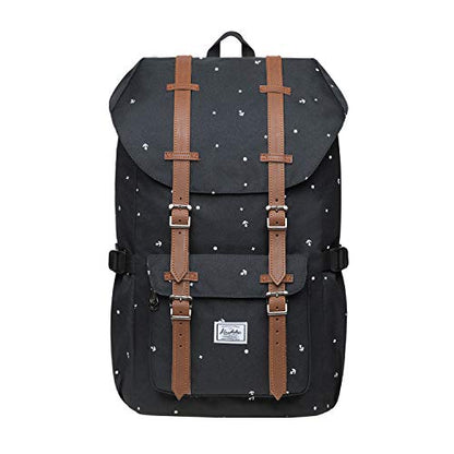 KAUKKO Laptop Outdoor Backpack Traveling Daypack Hiking Rucksack Large Capacity Bag Fits 15.6"(5-13-BLACK) - color: P13-black