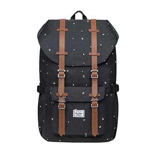 KAUKKO Laptop Outdoor Backpack Traveling Daypack Hiking Rucksack Large Capacity Bag Fits 15.6"(5-13-BLACK) - color: P13-black