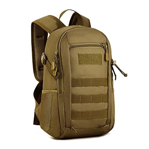 HUNTVP 20L Tactical Backpack Military MOLLE Backpack Daypack Rucksack Gear Tactical Assault Pack Bag for Hunting Camping Trekking (20L-Dark Brown) - color: Dark Brown, size: 20L
