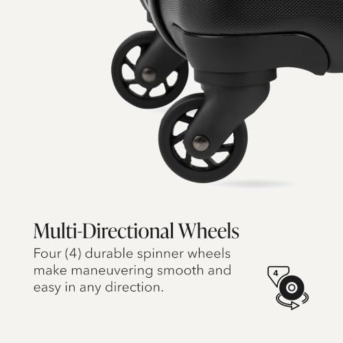 SwissGear 7366 Signature Hardside Expandable Luggage with Spinner Wheels, TSA Lock, Cup-Holder, Black, 2-Piece Set (19/27) - color: Black, size: 2-Piece Set (19/27)