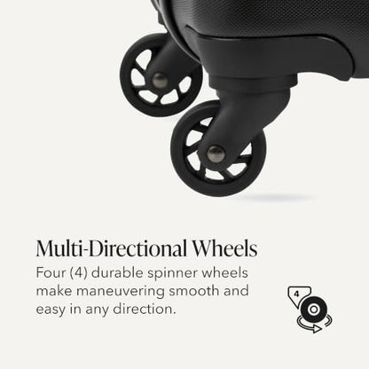 SwissGear 7366 Signature Hardside Expandable Luggage with Spinner Wheels, TSA Lock, Cup-Holder, Black, 2-Piece Set (19/27) - color: Black, size: 2-Piece Set (19/27)