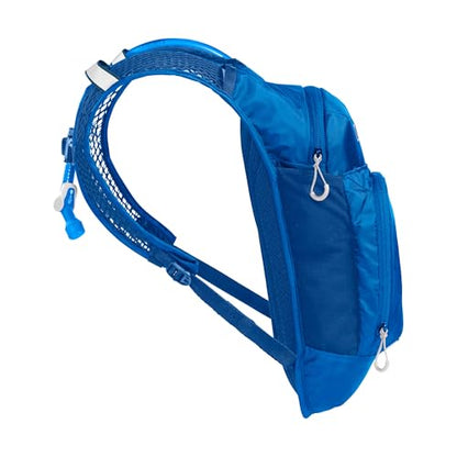 CamelBak Mini M.U.L.E. Kids Hydration Backpack, Lightweight Trail and Bike Pack with 50oz Reservoir - color: Blue