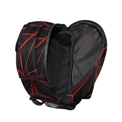 ALAZA 3D Geometric Black Polygon Red Futuristic Large Backpack Personalized Laptop iPad Tablet Travel School Bag with Multiple Pockets - color: Geomertry