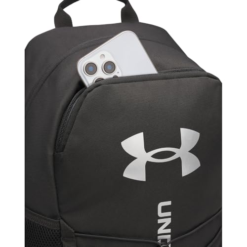 Under Armour Unisex Hustle Sport 6.0 Backpack, (001) Black/Black/Metallic Silver, One Size Fits Most - color: (001) Black / Black / Metallic Silver, size: One Size Fits Most