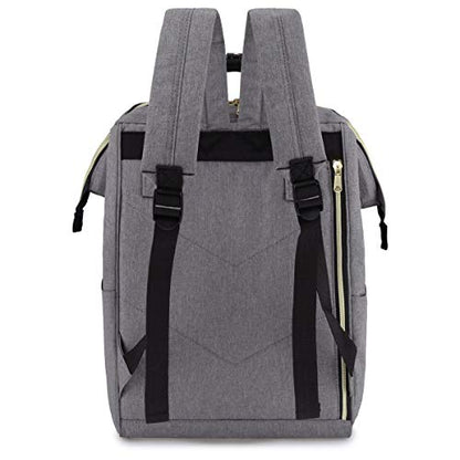 Himawari Laptop Backpack Travel Backpack With USB Charging Port Large Diaper Bag Doctor Bag School Backpack for Women&Men (9001-Gray) - color: 9001-gray
