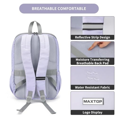 MAXTOP Deep Storage Laptop Backpack Business Anti-theft Backpacks[Water Resistant] College Computer Bookbag Fits 16 Inch Laptop - color: Gradient Purple, size: 15.6 inch, style: Daypack Backpacks