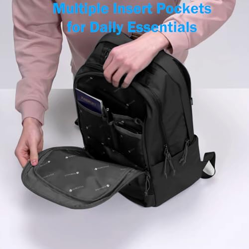 PUREVAVE YKK Zipper Travel Laptop Backpack for Men, and Women - color: Charcoal Black