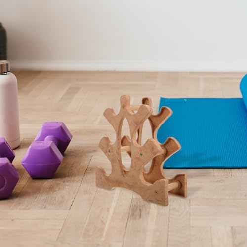 Totority Small Dumbbell Rack Stand Heavy Duty Weight Storage Rack for Home Gym Strength Training Organizer Space Saving Fits Various Dumbbell Sizes