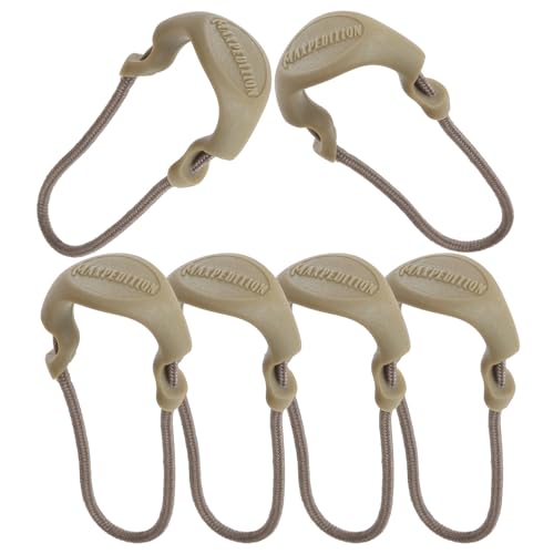 MAXPEDITION Positive Grip Zipper Pulls (Large, Tan) Pack of 6, Zipper Pull Replacement for Tactical Backpack, EDC Pouch, Bug Out Bag & Luggage, Sling Pull Tab, PZLTAN - color: Tan, size: Large