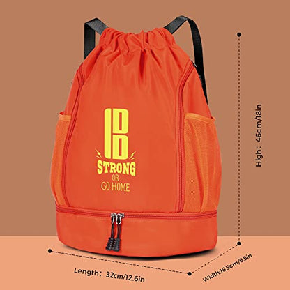 brooman Youth Soccer Bags Boys Girls Backpack for Soccer Basketball Volleyball & Football with Ball Compartment - color: Orange