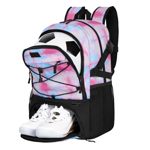 Goloni Soccer Backpack,Basketball Backpack with Ball Compartment & Shoe Compartment,Backpack for Basketball,Soccer - color: Dyeing