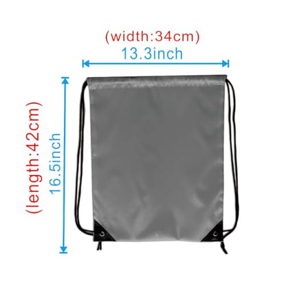 Drawstring Backpack Bulk 40Pcs Draw String Backpack Bags DIY Gym Sports Traveling Yoga Cinch Bag Sackpack Drawstring（grey） - color: Gray