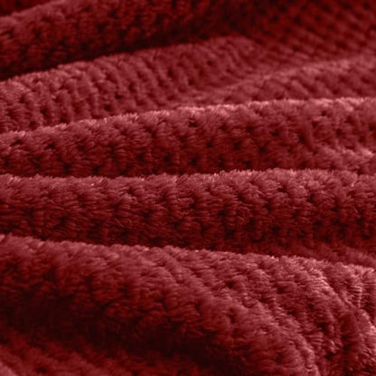 BEDELITE Travel Blanket with Bag, Ultra-Soft Jacquard Fleece Blanket with Luggage Sleeve & Backpack Clip, Airplane Blanket Travel Essentials, Burgundy - color: Burgundy