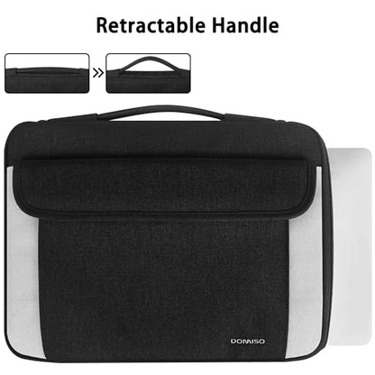 DOMISO 15.6-16 Inch Laptop Sleeve Case,Water-resistant Laptop Protective Case for MacBook Pro16,Dell XPS 16,Lenovo,HP, ASUS, Acer,Black - color: Black, size: 15.6-16 Inch