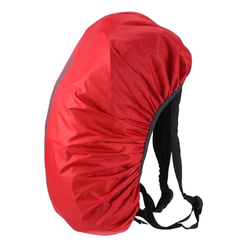M METERXITY 2 Pack Backpack Rain Cover - Waterproof Lightweight Cover with Vertical Reflective Strap, Apply to Cycling/Hiking/Mountain Climbing (15-25L, XS, Red)