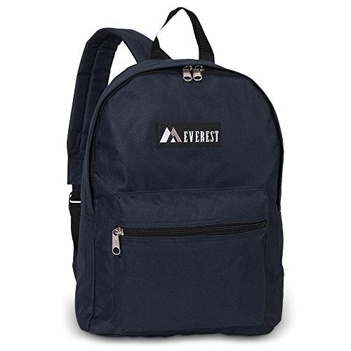 Everest Luggage Basic Backpack, Navy, Medium - color: Navy