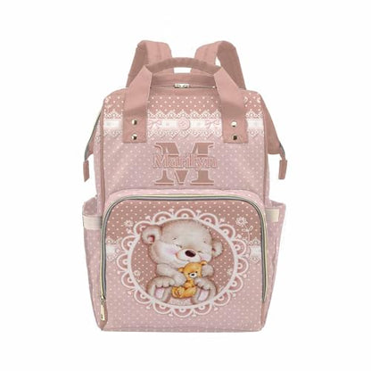 Newcos Customized Baby Diaper Bag with Pattern, Personalized Name Diaper Backpacks with Water Bottle for Newborn Mom, Custom Cute Nursing Tote Mommy Bags for Baby Women Wife Picnic Mothers Day Pink - color: Patten 15