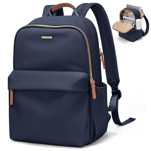 Laptop Backpack for Women Fit 14 Inch Stylish Daypack Notebook Travel Work Commuter Casual Daypack Backpack Purse for Women Travel Business (Navy Blue) - color: Navy Blue, size: 14 Inch