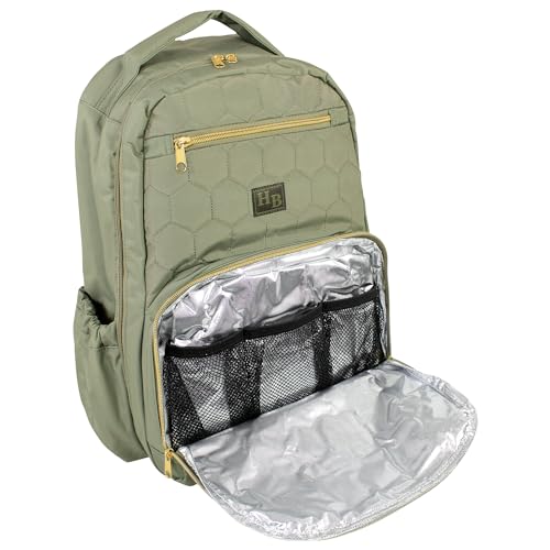 Hudson Baby Unisex Baby Premium Diaper Bag Backpack and Changing Pad, Olive, One Size - color: Olive