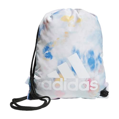 adidas Ready Sackpack – Drawstring Backpack Lightweight Small Gym Bag - color: Tie Dye Wash Halo Mint Green/White/Black/1.0