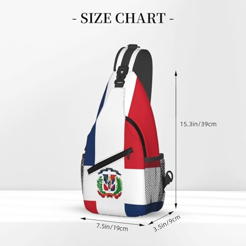 Flag Of The Dominican Republic Sling Backpack Hiking Backpack Crossbody Bag Sports Lightweight And Durable Chest Bag Shoulder Bag For Women Men - color: 1