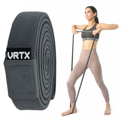 VRTX Fabric Resistance Bands for Men & Women | Long Exercise Band for Workout, Stretch, Yoga, Full Body Training | Soft Mesh Cloth, Non-Slip, High Durability Straps – Single Pack - size: Heavy (65-100 lbs)