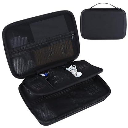Electronic Organizer Travel Case for MacBook Power Adapter Chargers Cables Tech Organizer Hard Drive USB Flash Disk SD Card Cord Portable Electronics Accessories Bag - Large
