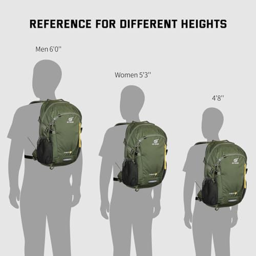 SKYSPER Small Hiking Backpack, 20L Lightweight Travel Backpacks Hiking Daypack for Women Men - color: Lantc20-armygreen, size: 20l