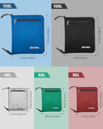Gonex Large Foldable Travel Duffle Bag with Shoes Compartment, Packable Lightweight Water Repellent Duffel Bag for Camping Gym Weekender Bag - color: Deep Blue, size: 40L