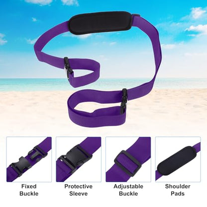 PATIKIL Carrying Beach Chair Straps, Adjustable Beach Chair Straps Shoulder Carrying Straps for Folding Chair Backpack, Purple - color: Purple