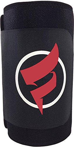 Fitru Waist Trimmer Sauna Ab Belt for Women & Men - Waist Trainer Stomach Wrap - color: Black, size: M: 8" X 42"